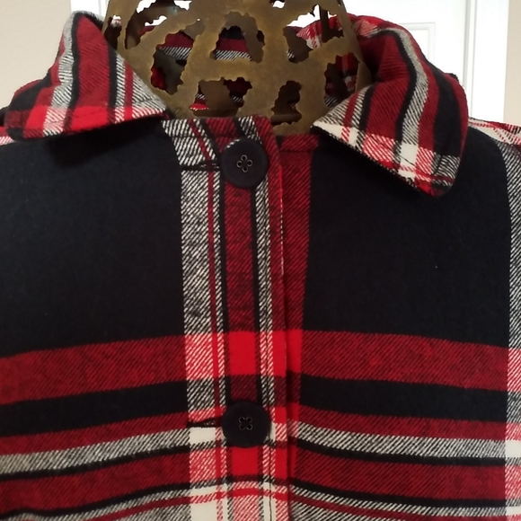 Plaid Cape with detachable hood - Picture 4 of 7